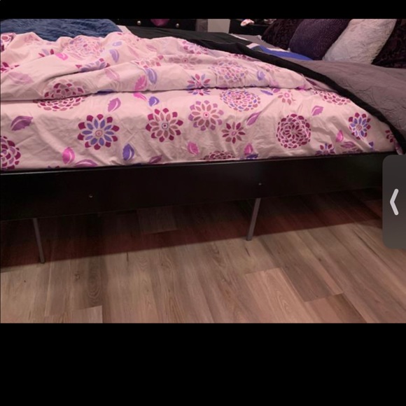 Full size bed frame and mattress